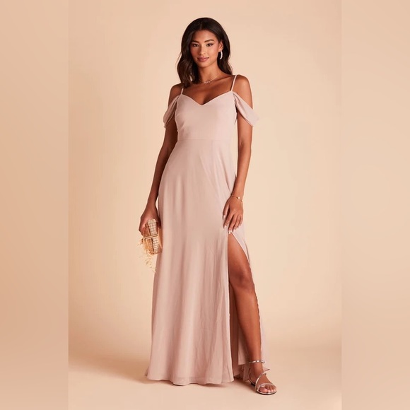 Taupe Chiffon Gown Size 12 - Picture 5 of 5